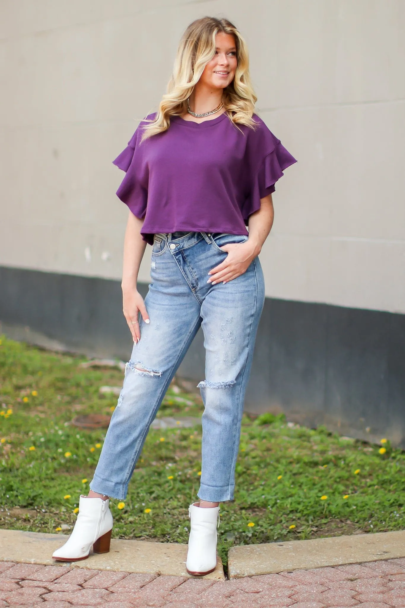 Zeena Boyfriend Crossover Jeans - FINAL SALE
