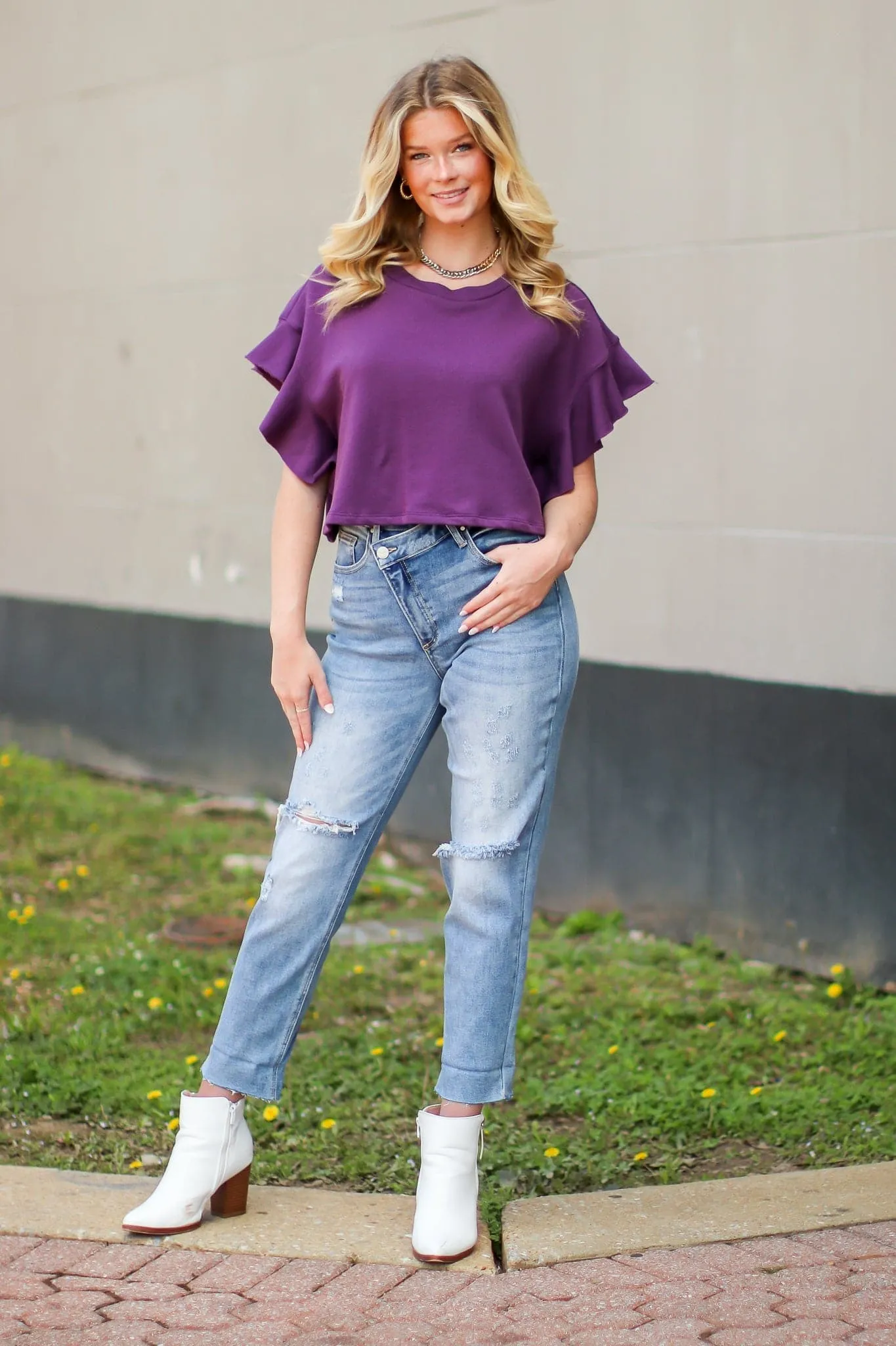 Zeena Boyfriend Crossover Jeans - FINAL SALE
