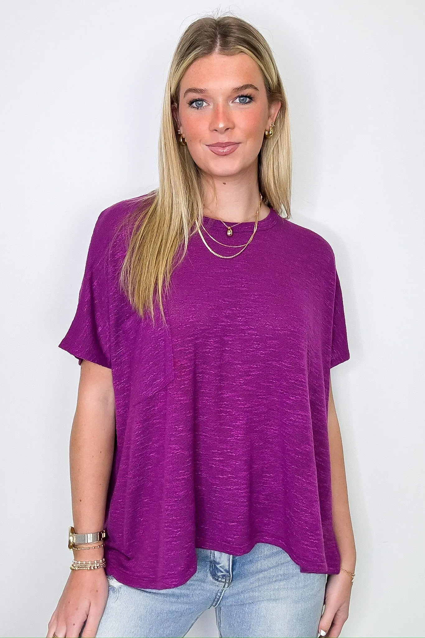 Zen Zone Oversized Knit Pocket Top - BACK IN STOCK