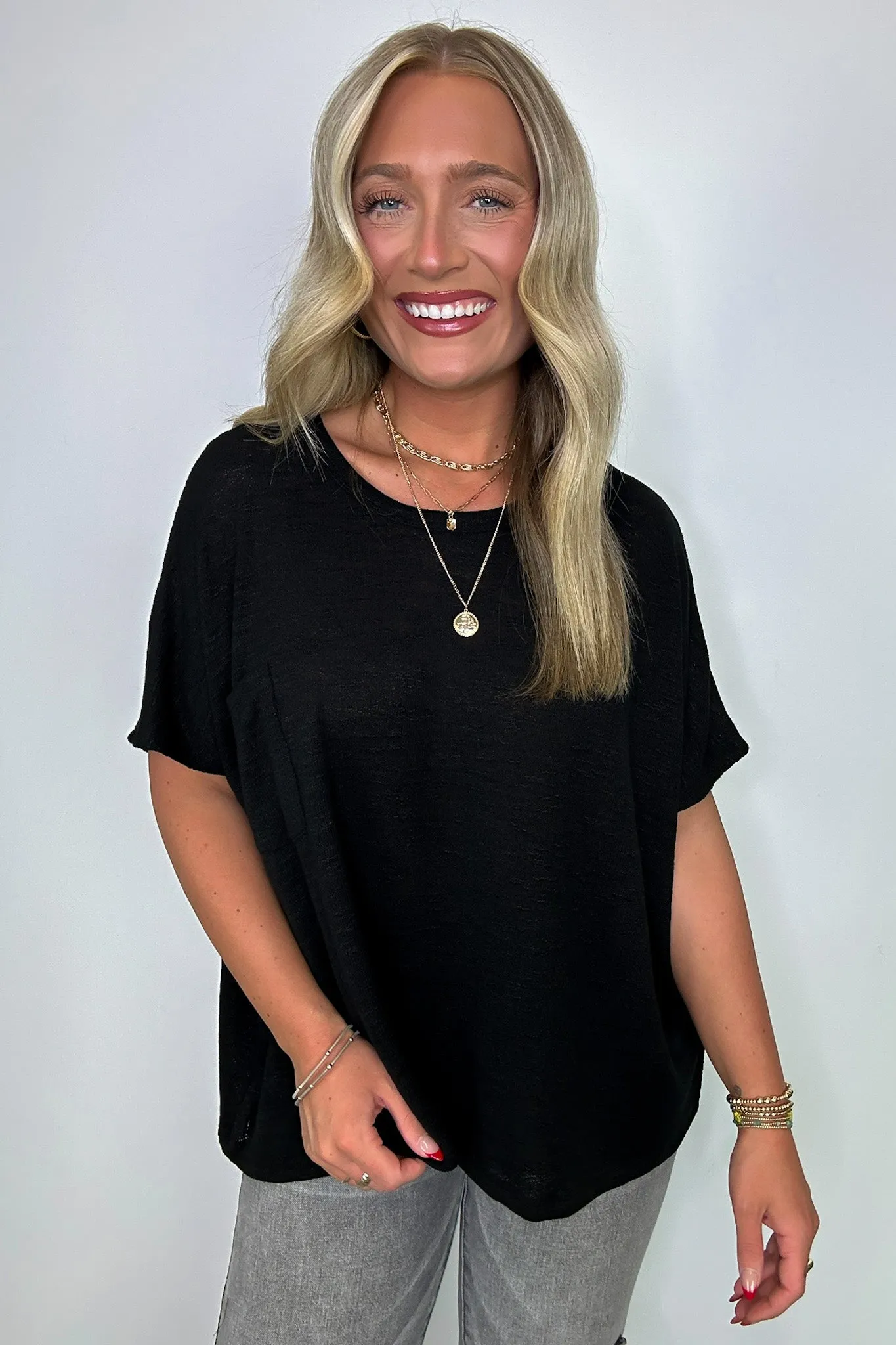 Zen Zone Oversized Knit Pocket Top - BACK IN STOCK