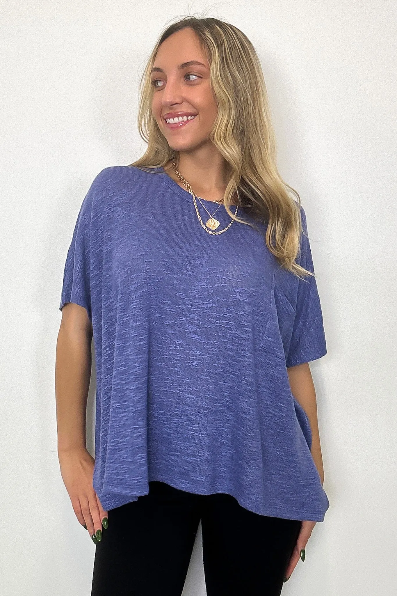 Zen Zone Oversized Knit Pocket Top - BACK IN STOCK