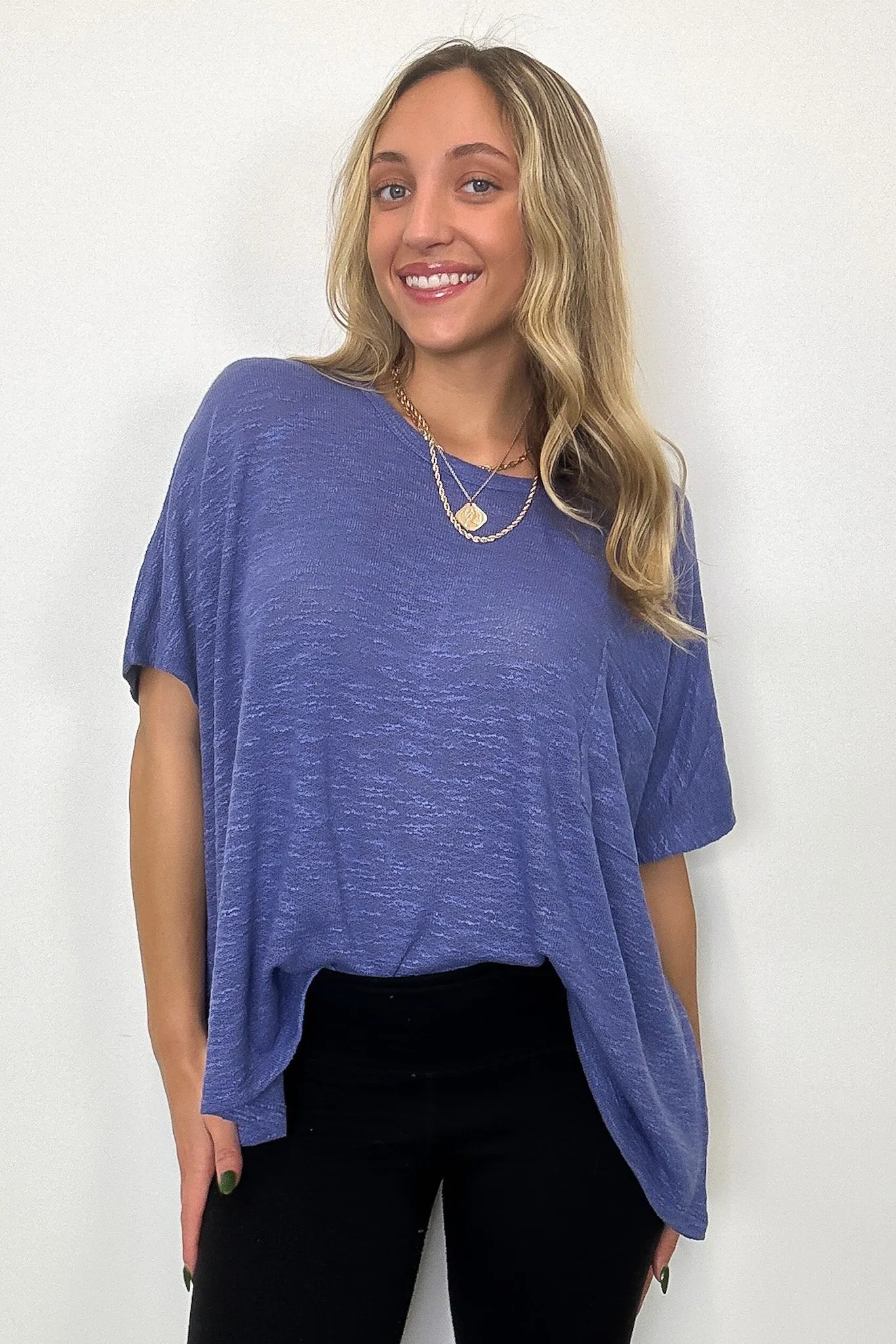 Zen Zone Oversized Knit Pocket Top - BACK IN STOCK