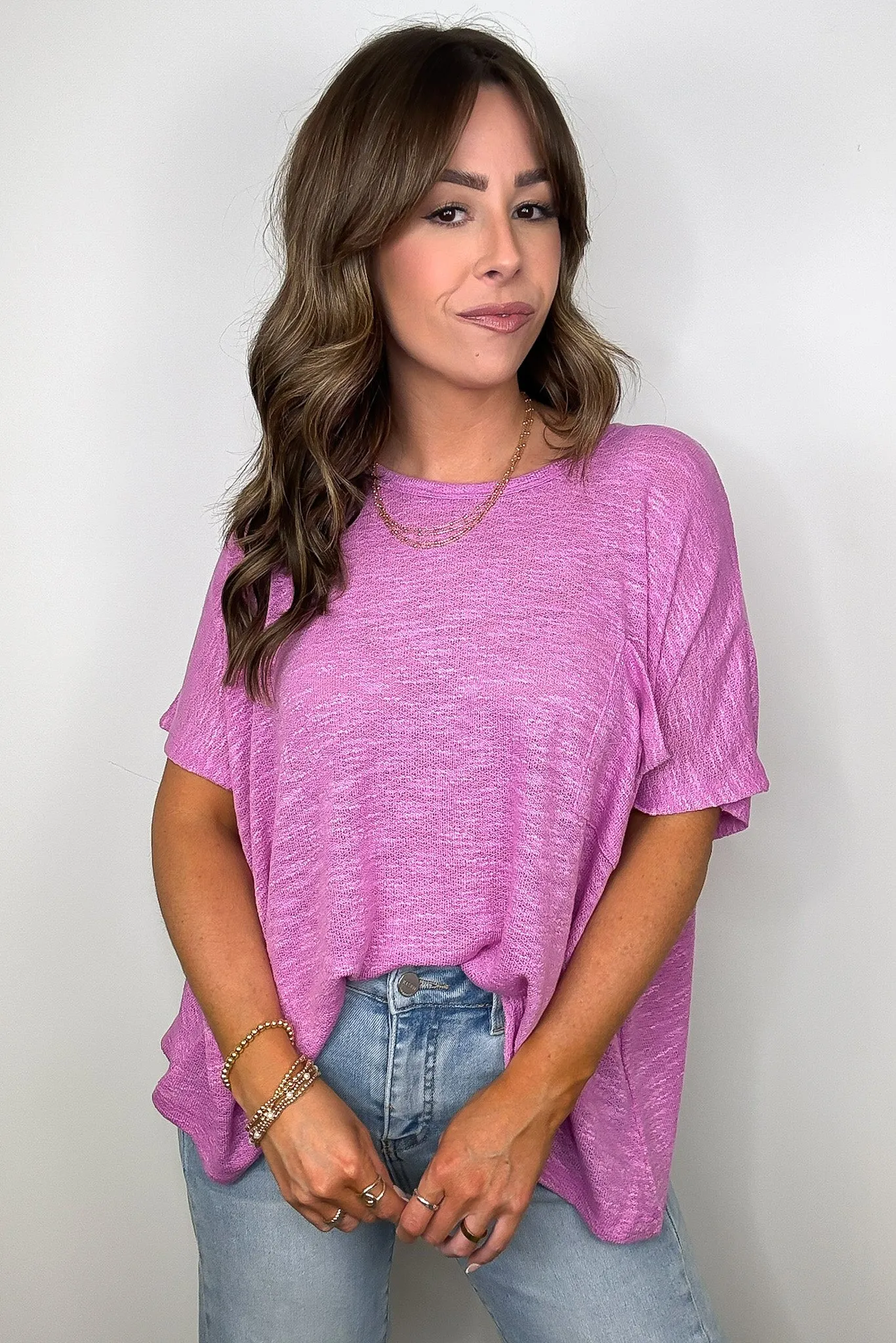 Zen Zone Oversized Knit Pocket Top - BACK IN STOCK