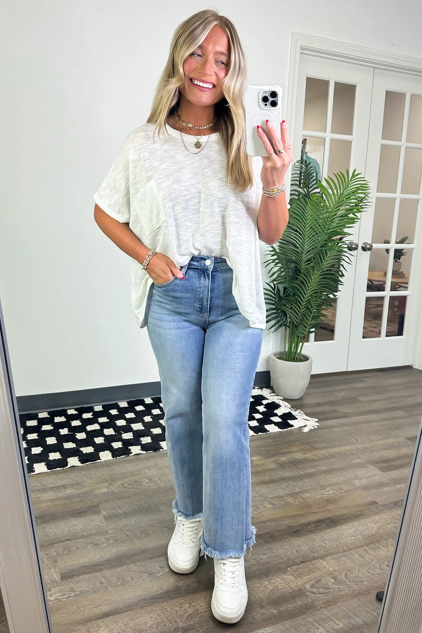 Zen Zone Oversized Knit Pocket Top - BACK IN STOCK