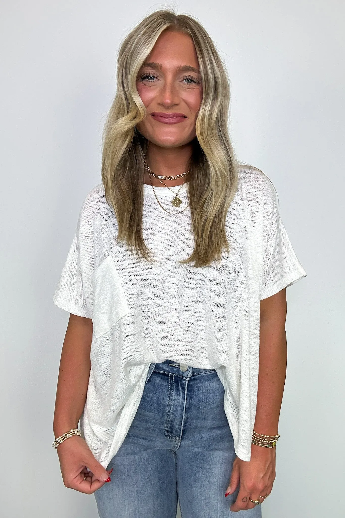 Zen Zone Oversized Knit Pocket Top - BACK IN STOCK