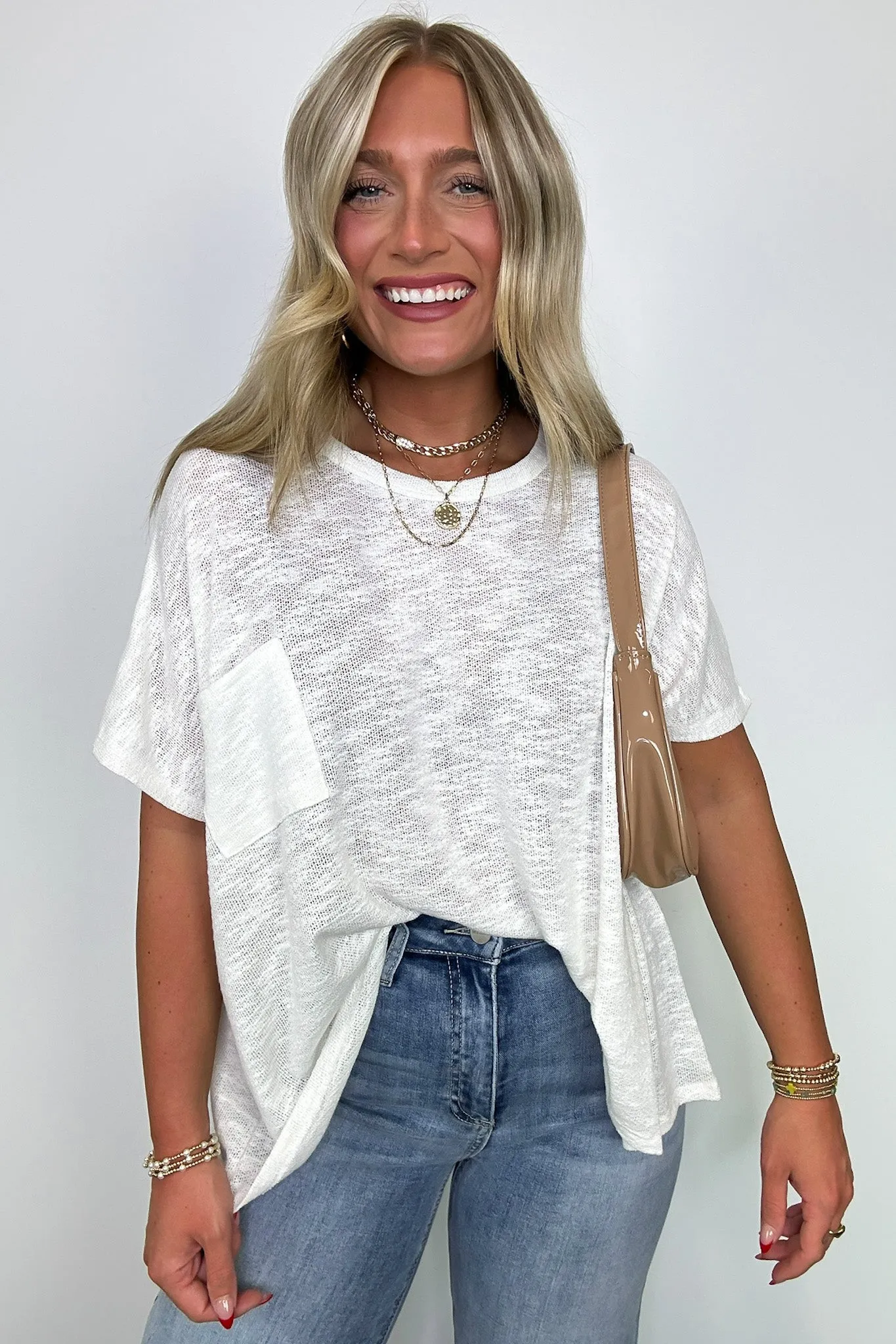 Zen Zone Oversized Knit Pocket Top - BACK IN STOCK