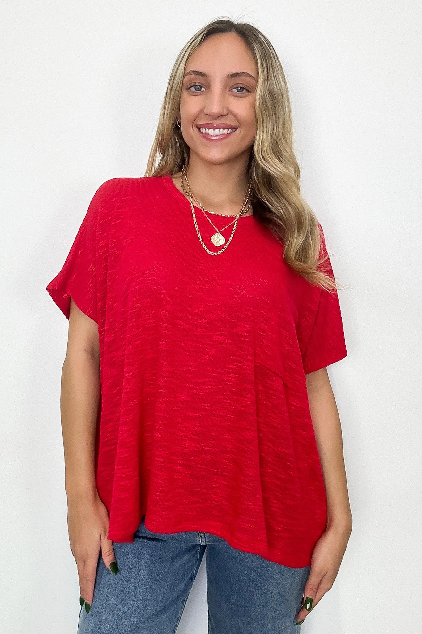 Zen Zone Oversized Knit Pocket Top - BACK IN STOCK