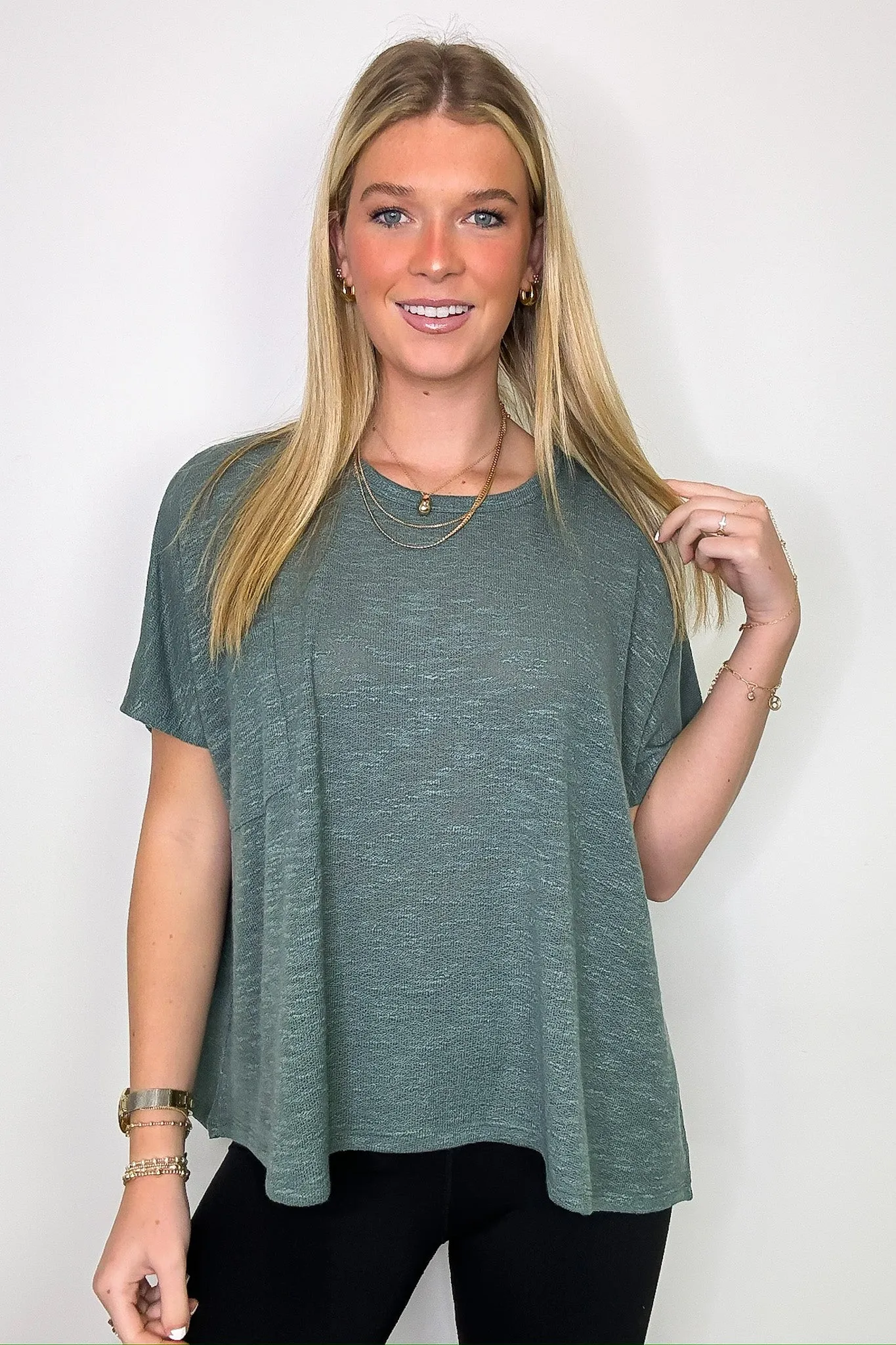 Zen Zone Oversized Knit Pocket Top - BACK IN STOCK