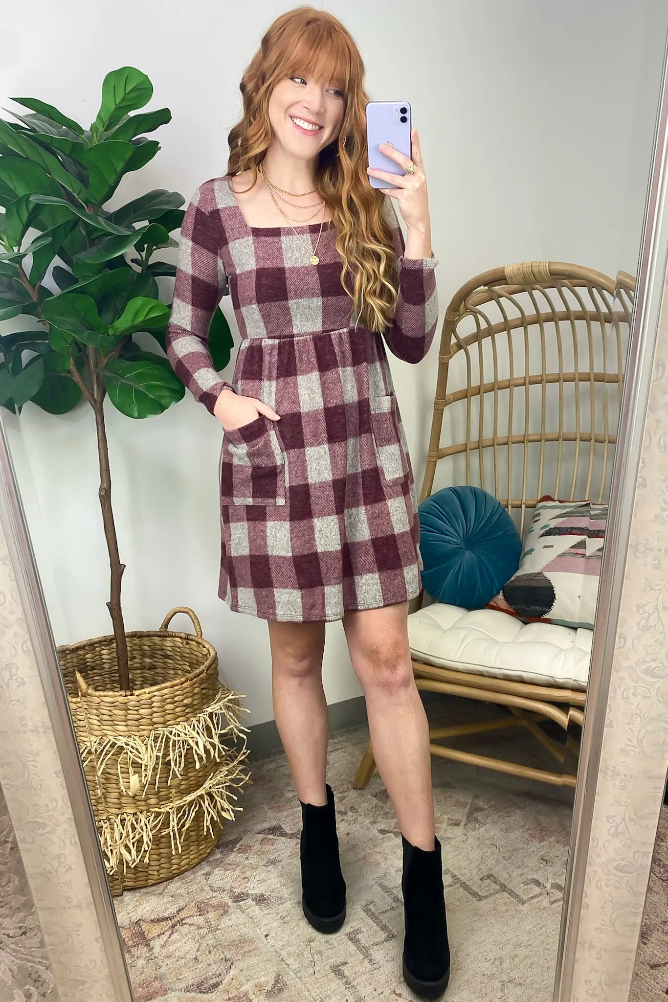 Zenitha Plaid Pocket Dress - FINAL SALE