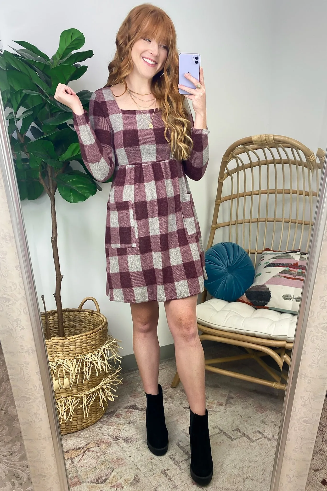 Zenitha Plaid Pocket Dress - FINAL SALE