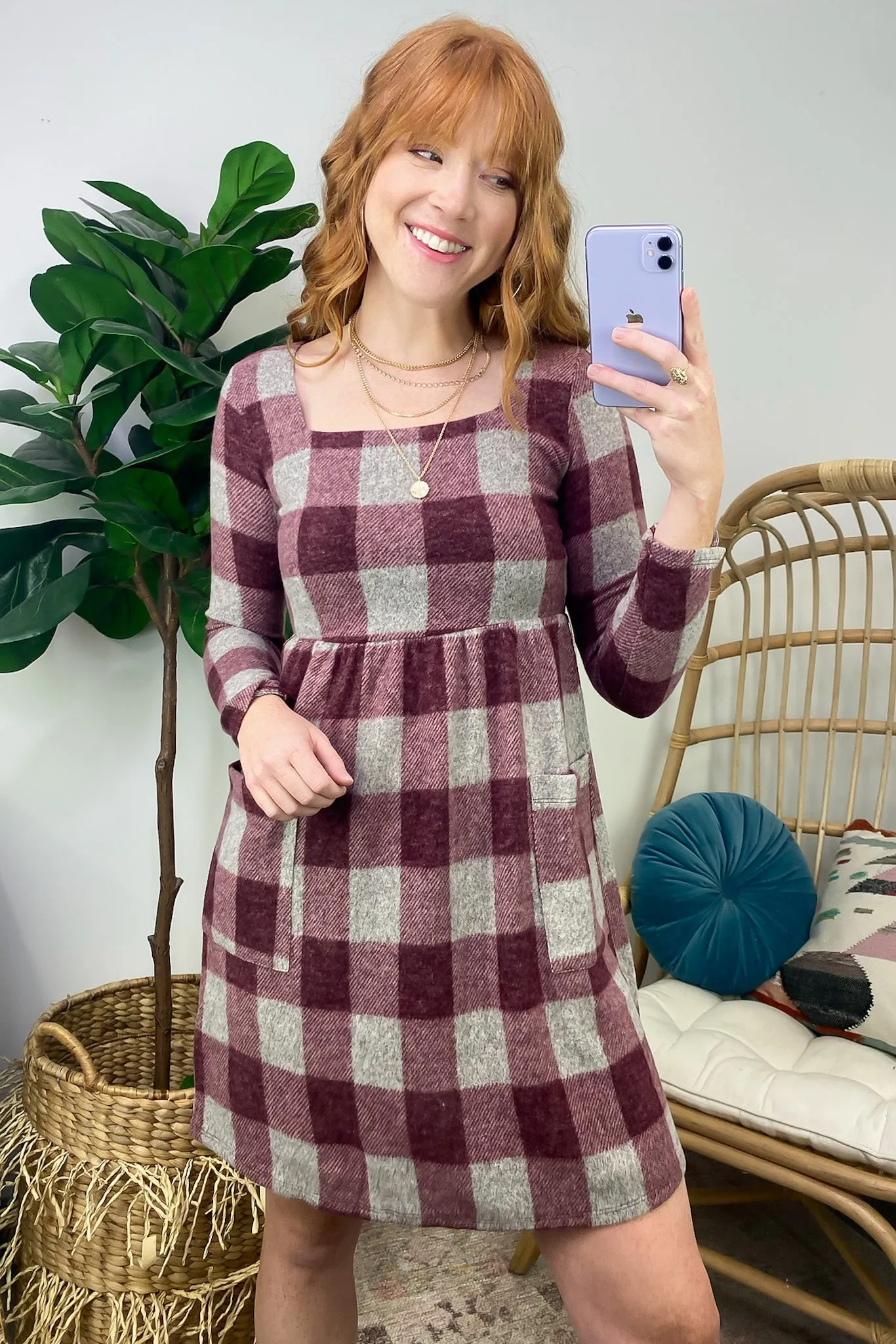 Zenitha Plaid Pocket Dress - FINAL SALE